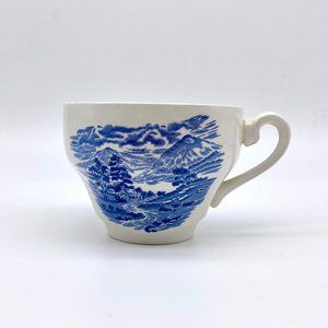 Vintage Lochs of Scotland Blue Teacup - Royal Warwick Cup